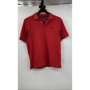 Polo Ralph Lauren Red Classic Fit Short Sleeve Polo Shirt Women's M Preppy